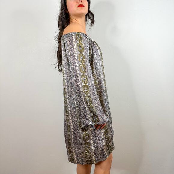 Calypso St. Barth Paisley Off the Shoulder Lightweight Dress - Picture 3 of 7